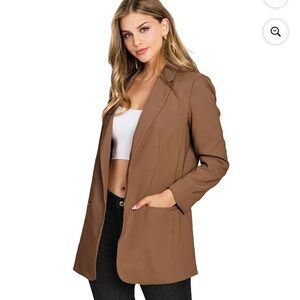 Love Tree Tan Blazer for Women